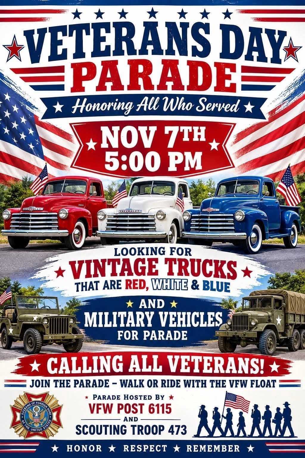 Veterans' Day Parade Banner